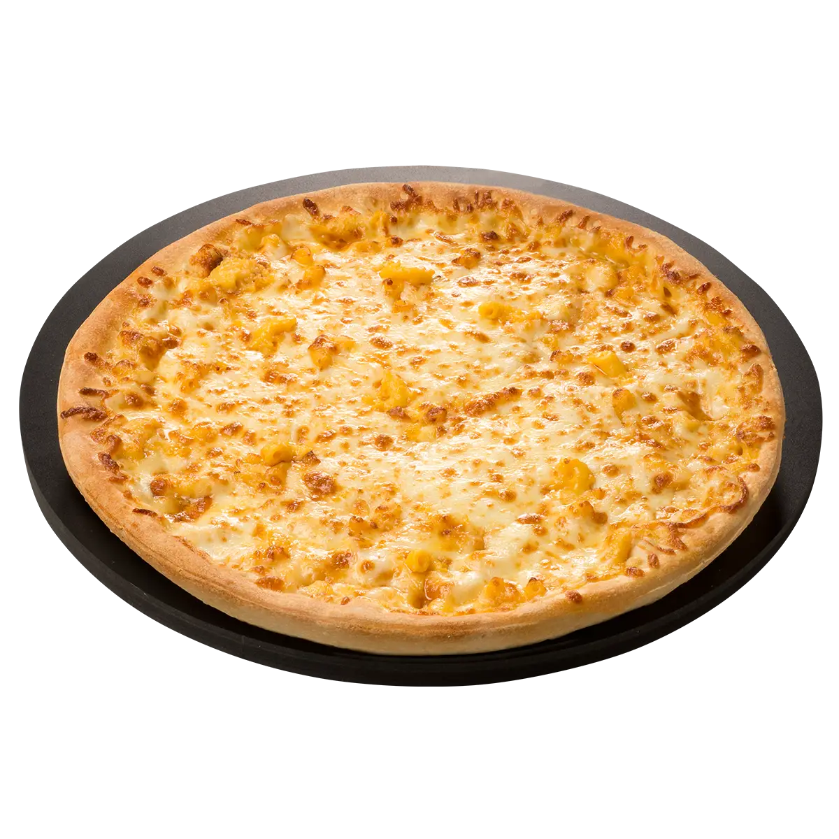Cheese Pizza on Black Plate Illustration