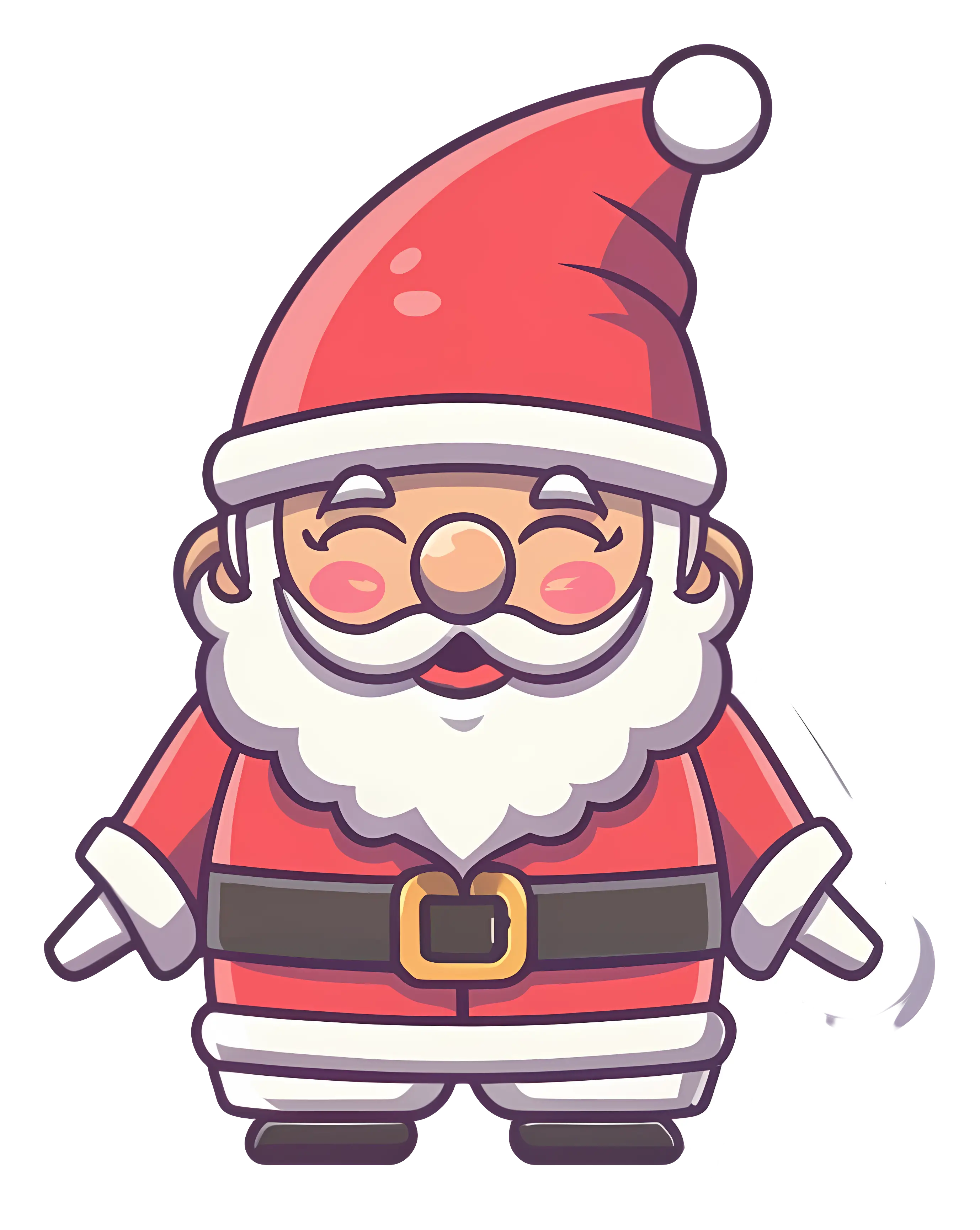 Cute Cartoon Santa Claus Illustration