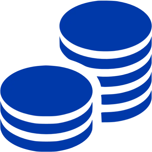 Blue Stacked Coins Illustration