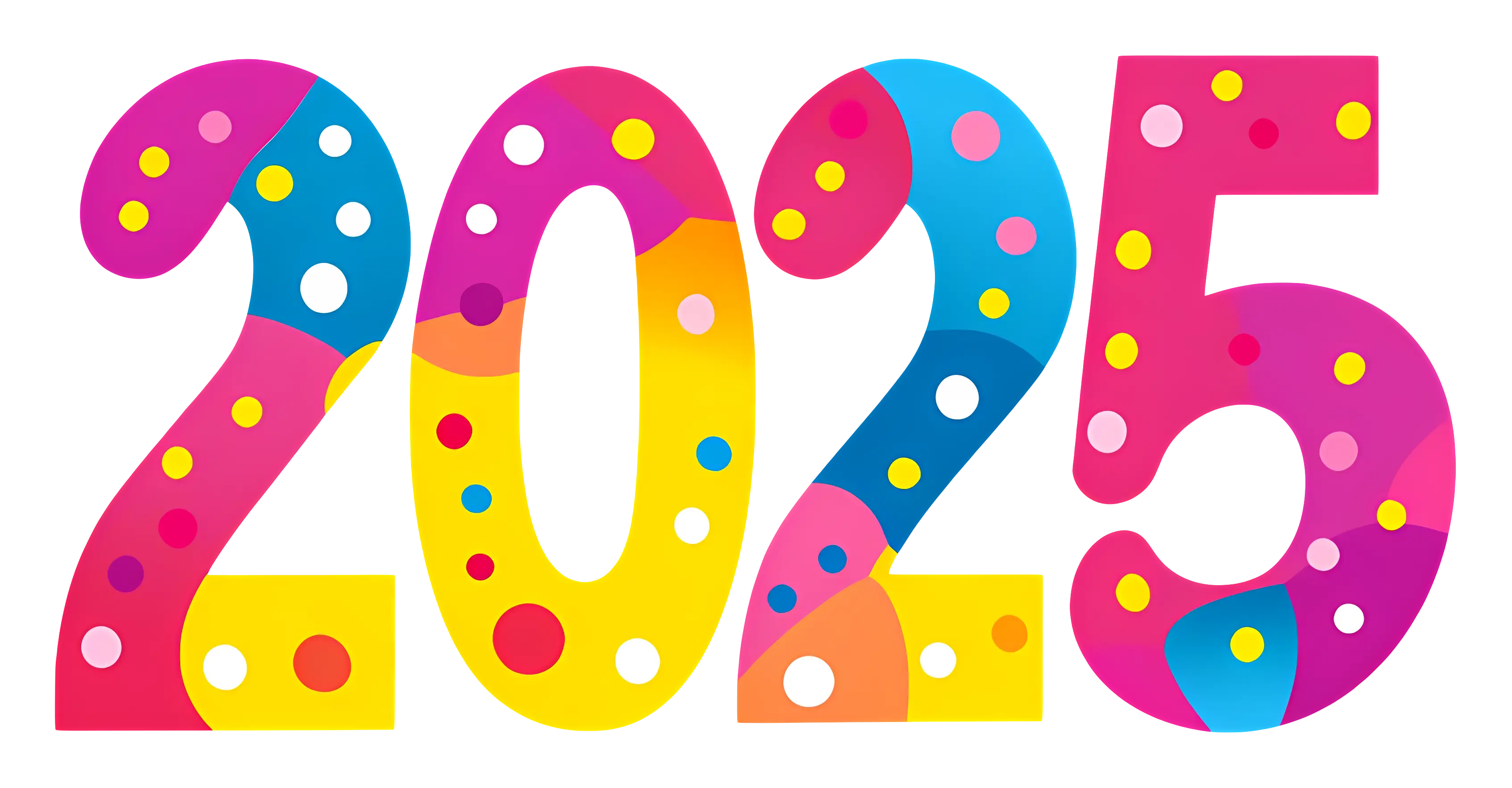 Colorful 2025 Design for Festive Celebrations