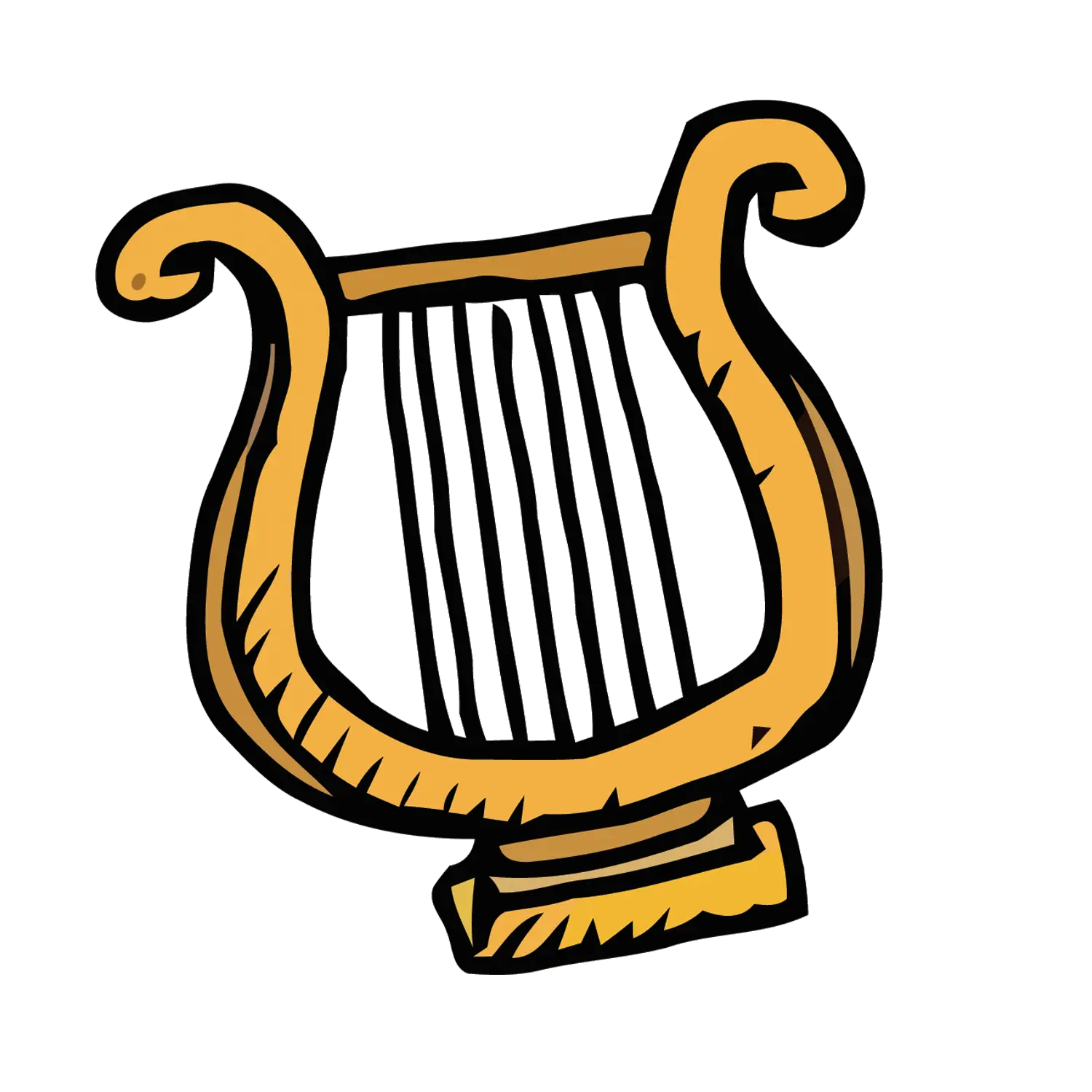 Golden Harp Musical Instrument