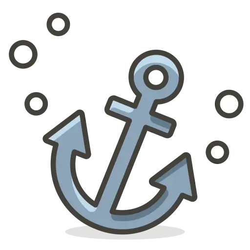 Nautical Anchor with Bubbles