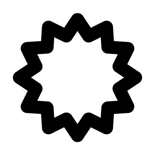 Abstract Black Starburst Shape Icon