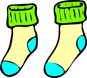 Colorful Yellow and Green Socks