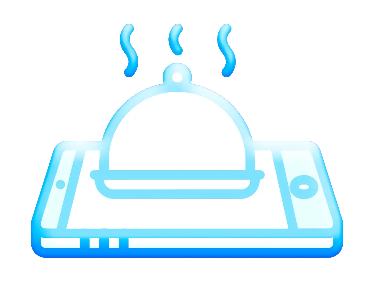 Food Delivery on Mobile Icon