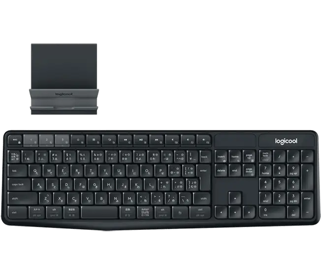 Black Computer Keyboard with Stand