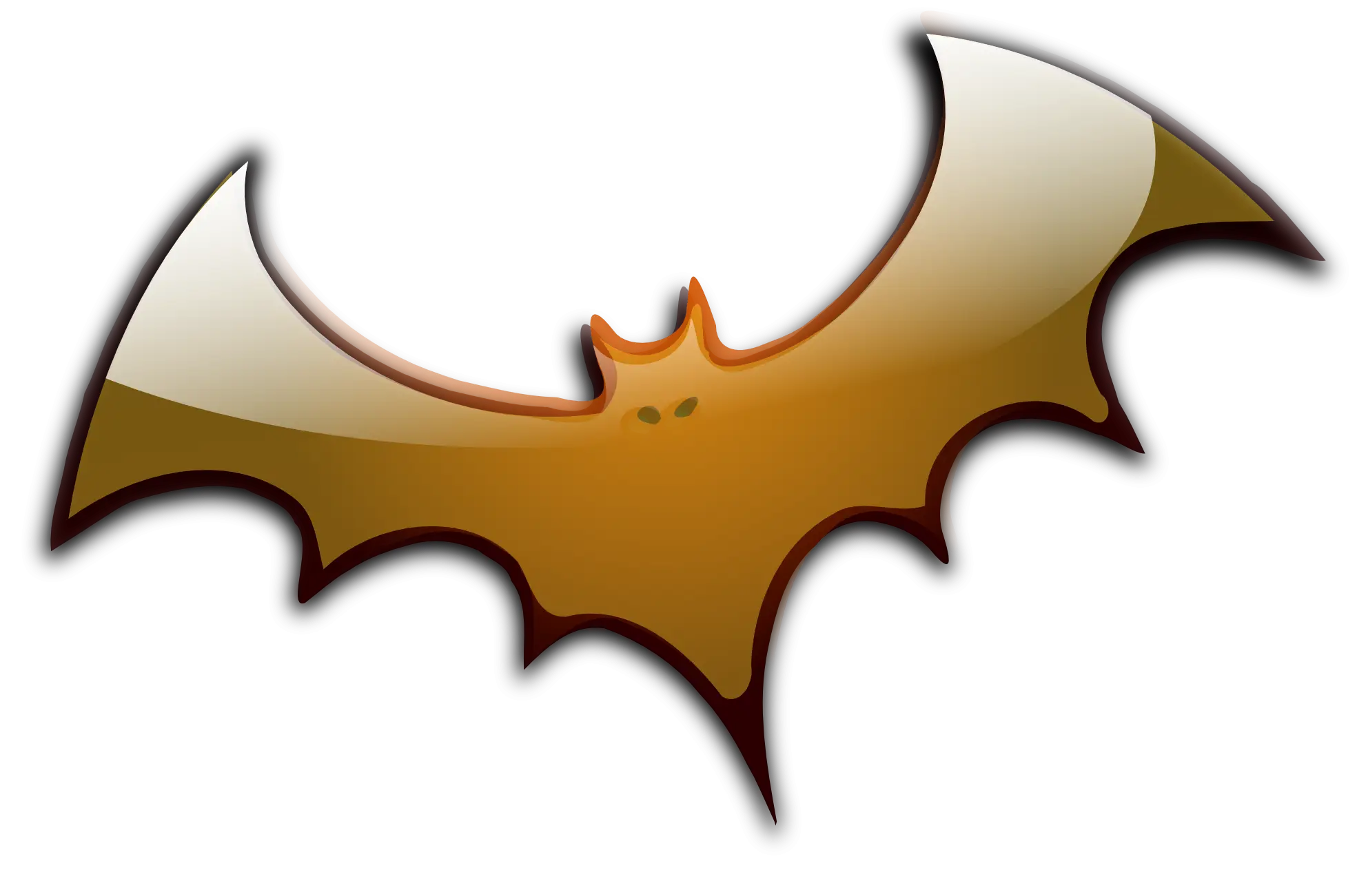 Cartoon Brown Bat Illustration for Halloween