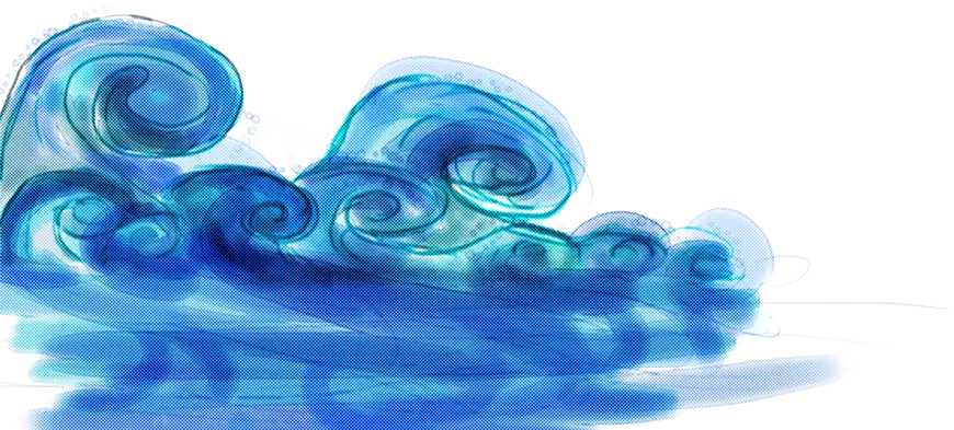 Blue Ocean Waves Illustration