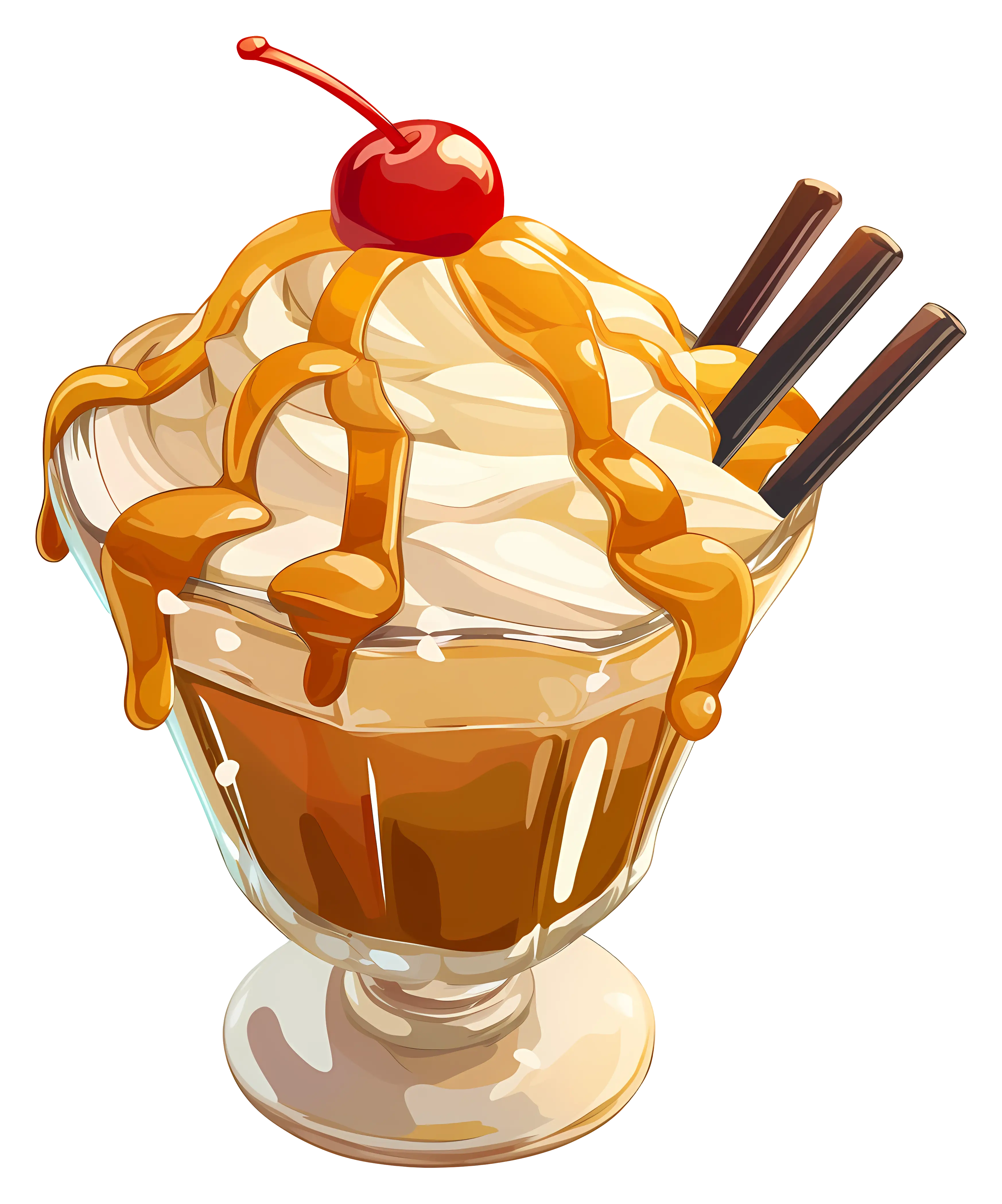Caramel Sundae with Cherry