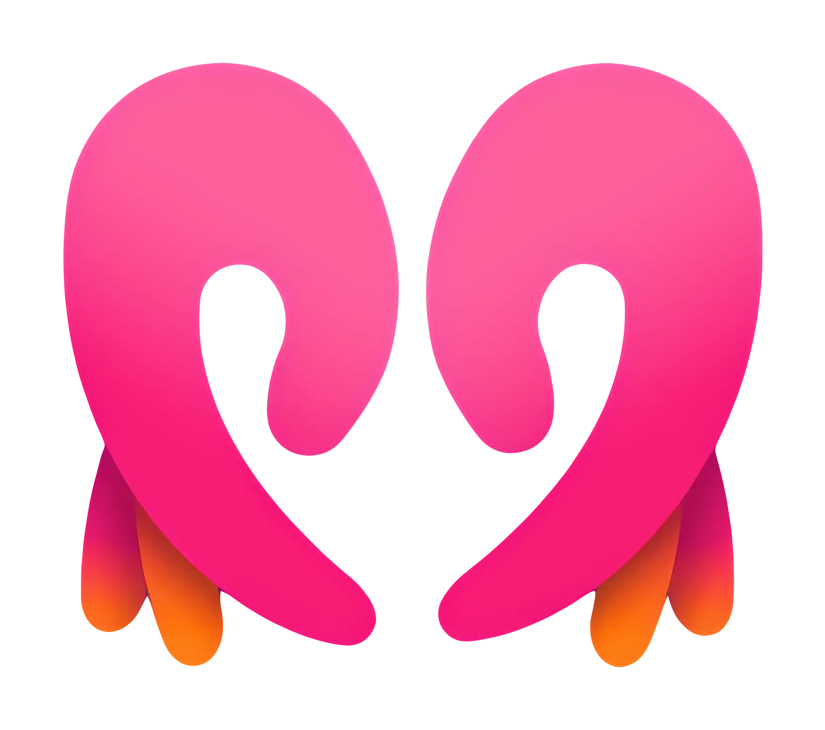 Pink and Orange Hands Forming Heart