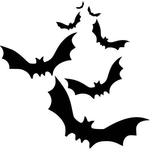 Silhouette of Flying Bats