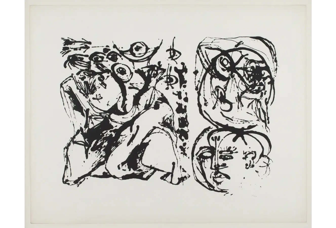 Abstract Faces Drawing