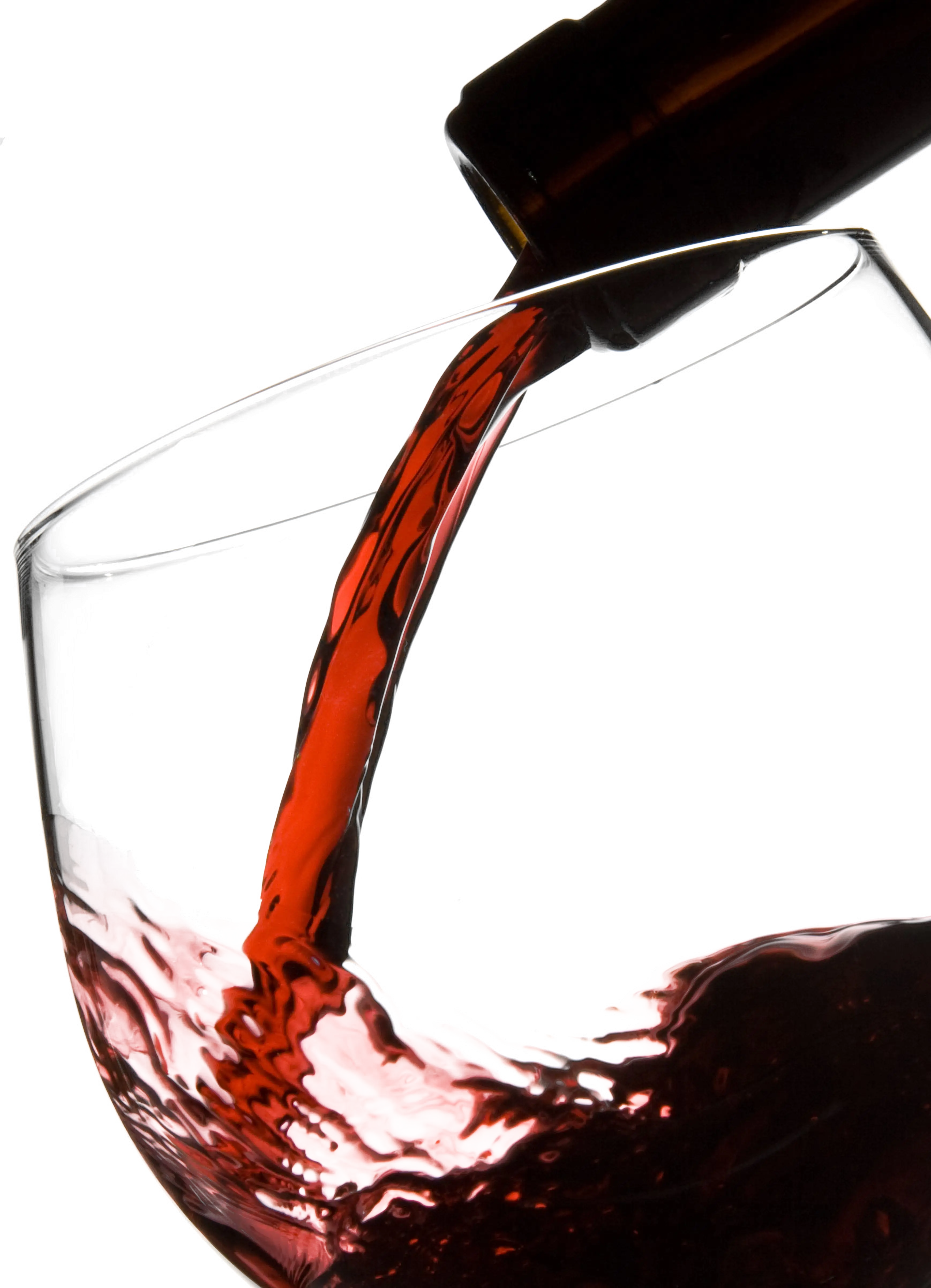 Red Wine Being Poured into a Glass