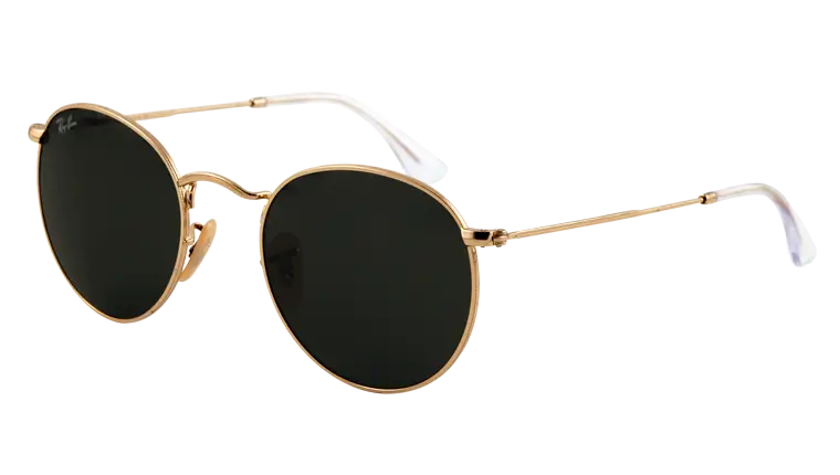 Round Sunglasses with Golden Frames