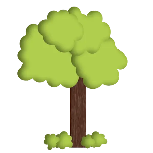 Green Cartoon Tree Illustration