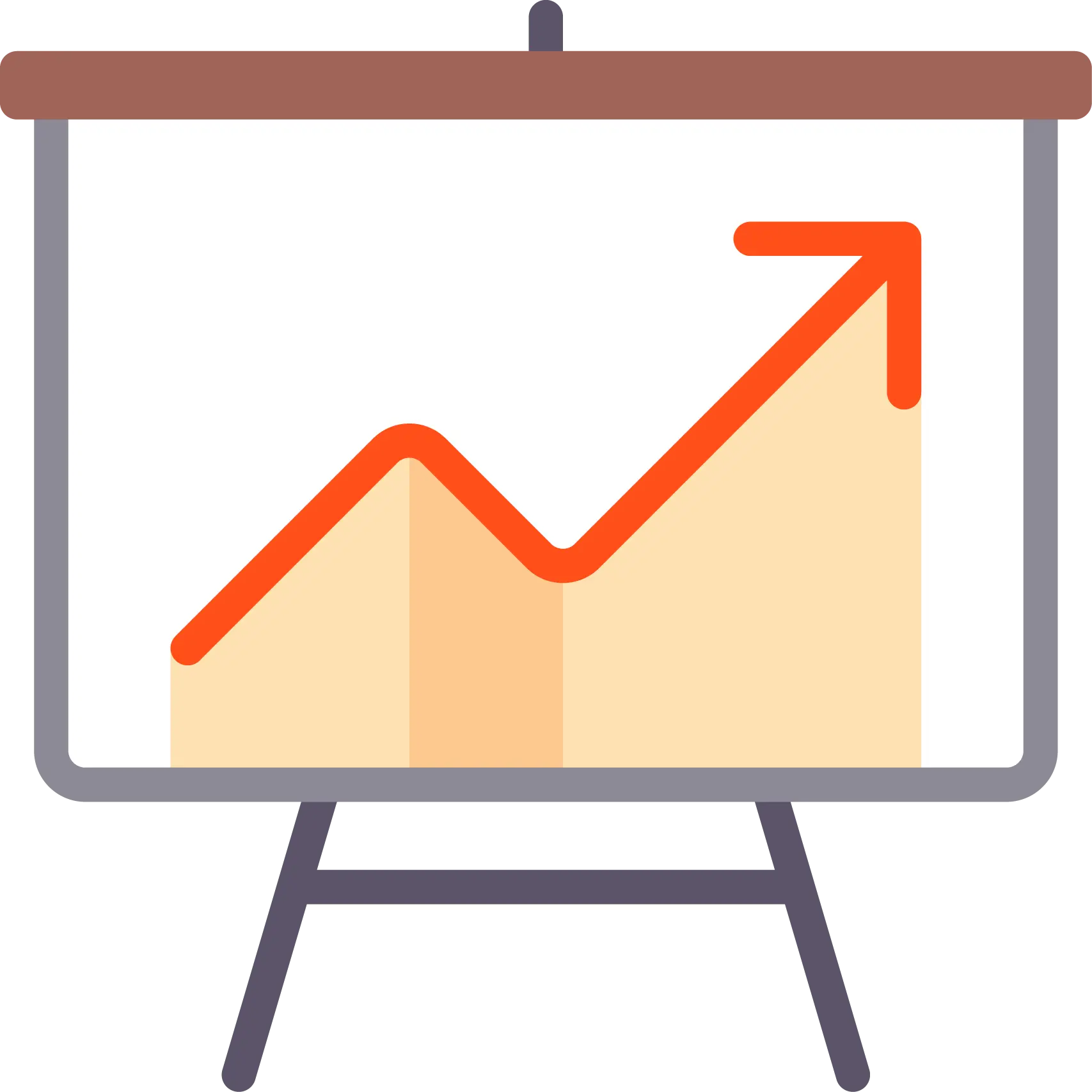 Growth Chart with Upward Arrow Illustration