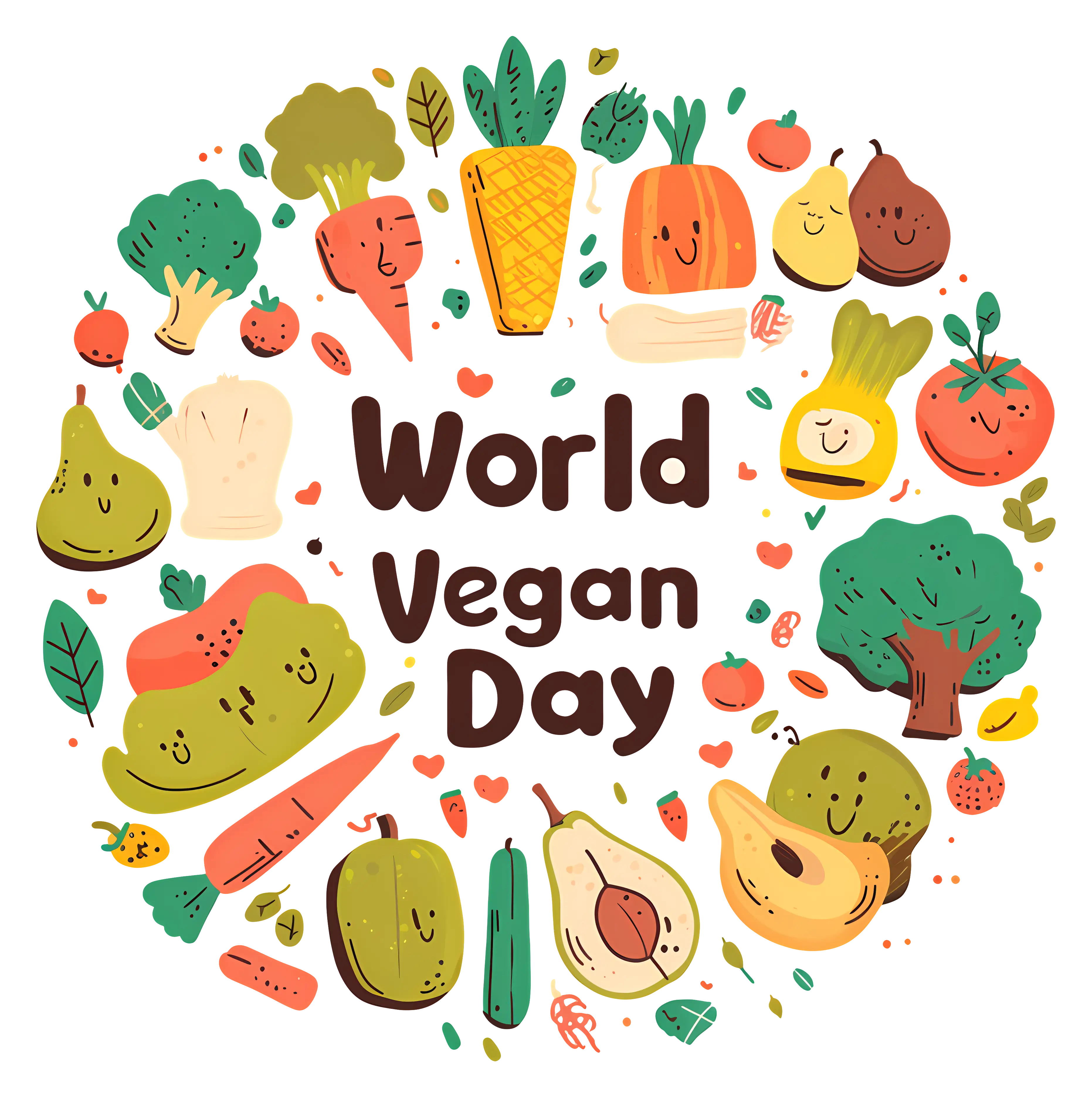 World Vegan Day Celebration Illustration