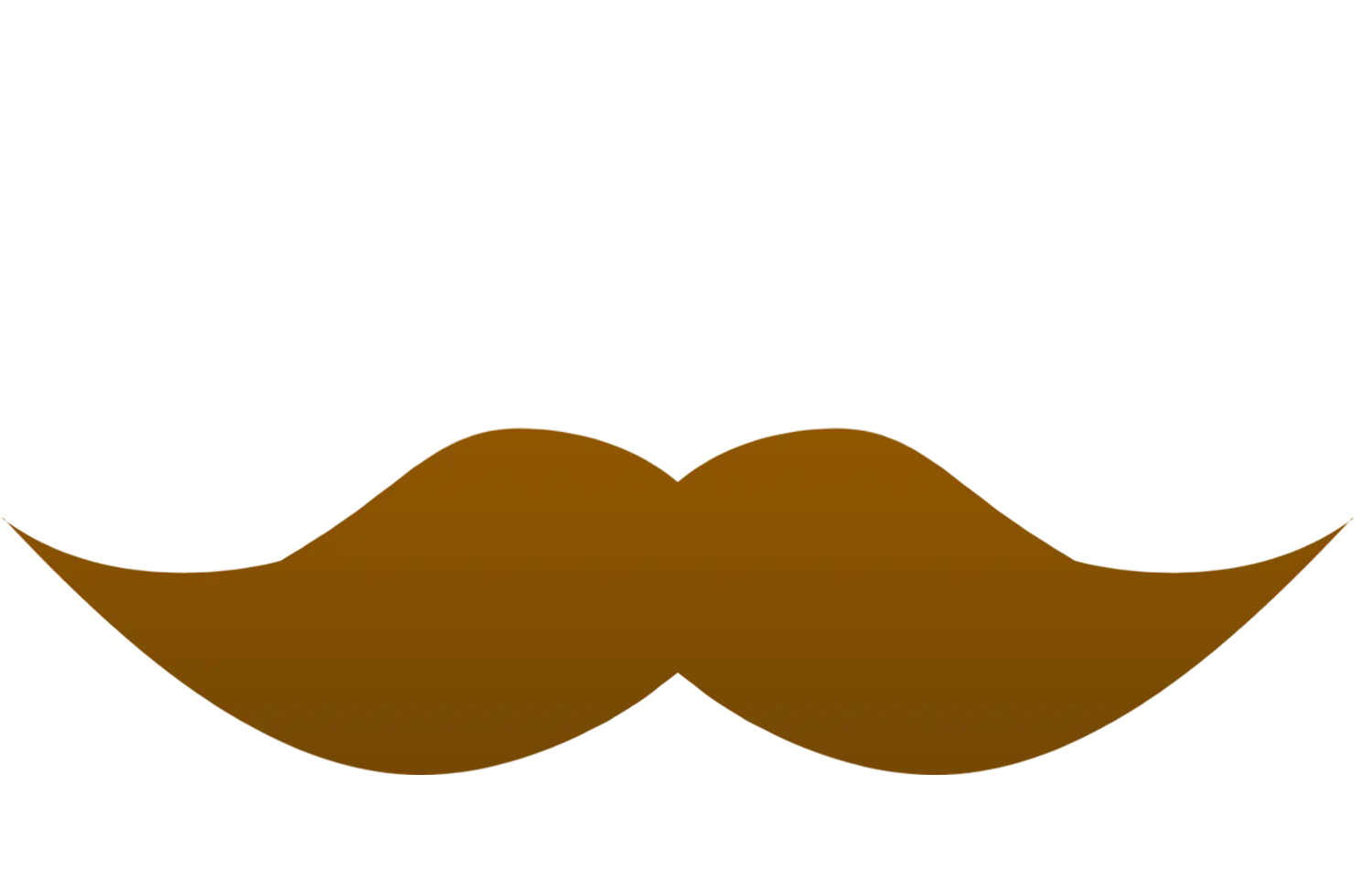 Brown Mustache Icon Design