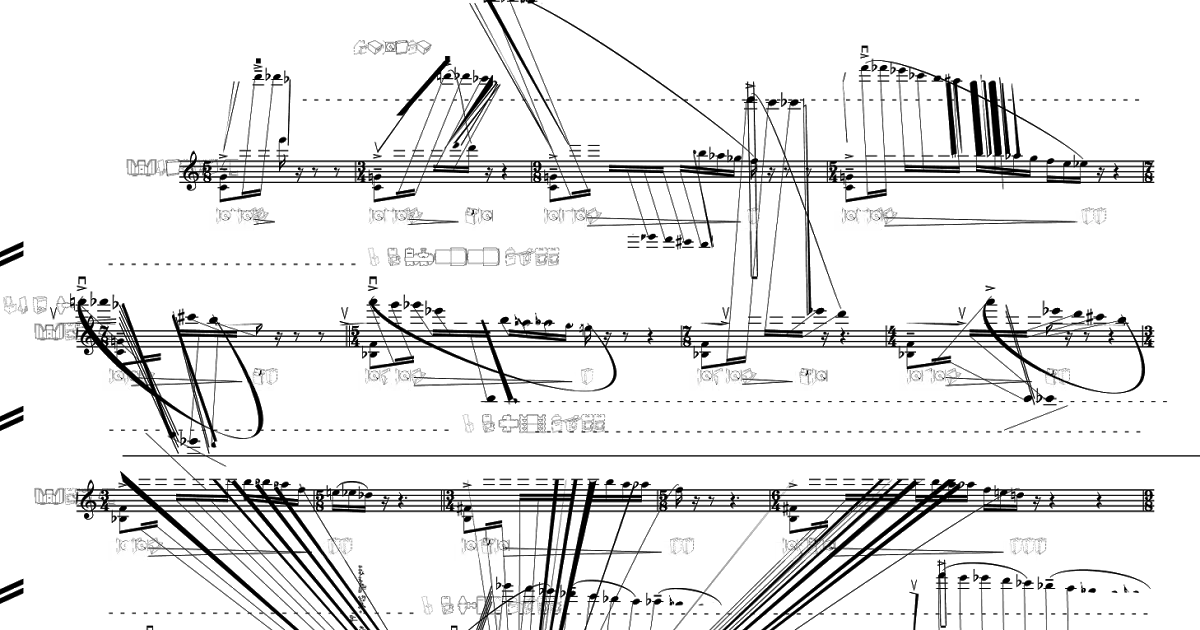 Complex Musical Score