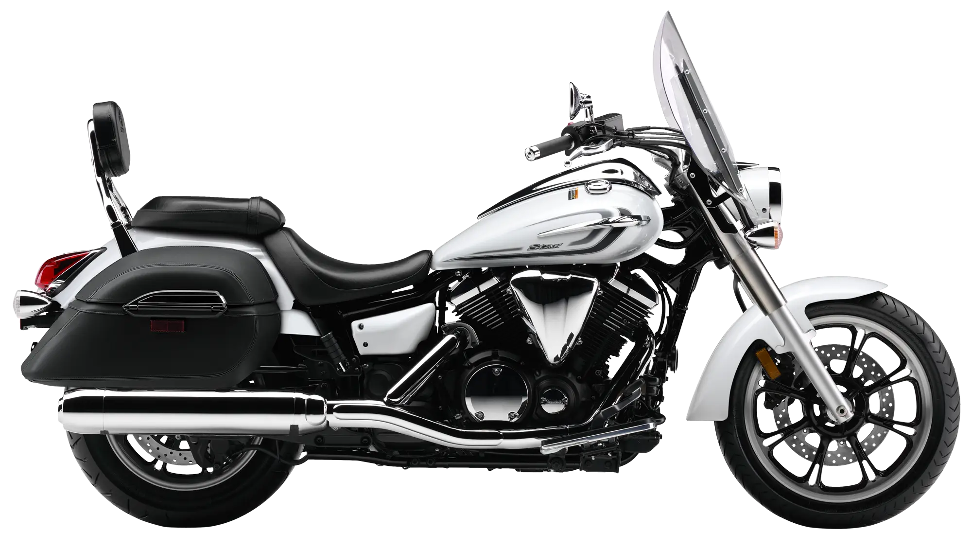 White Cruiser Motorcycle for Road Touring