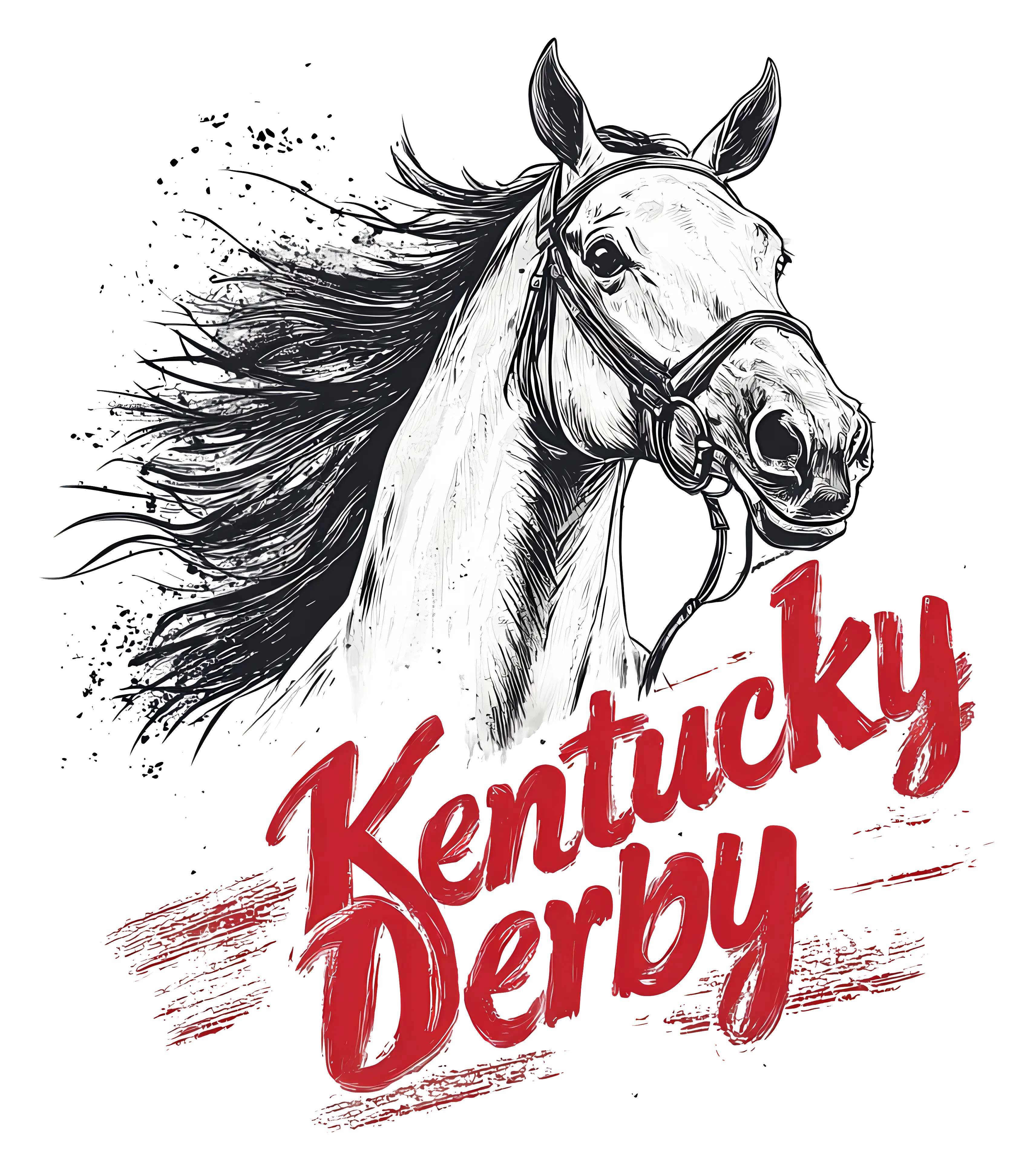 Kentucky Derby Horse Illustration
