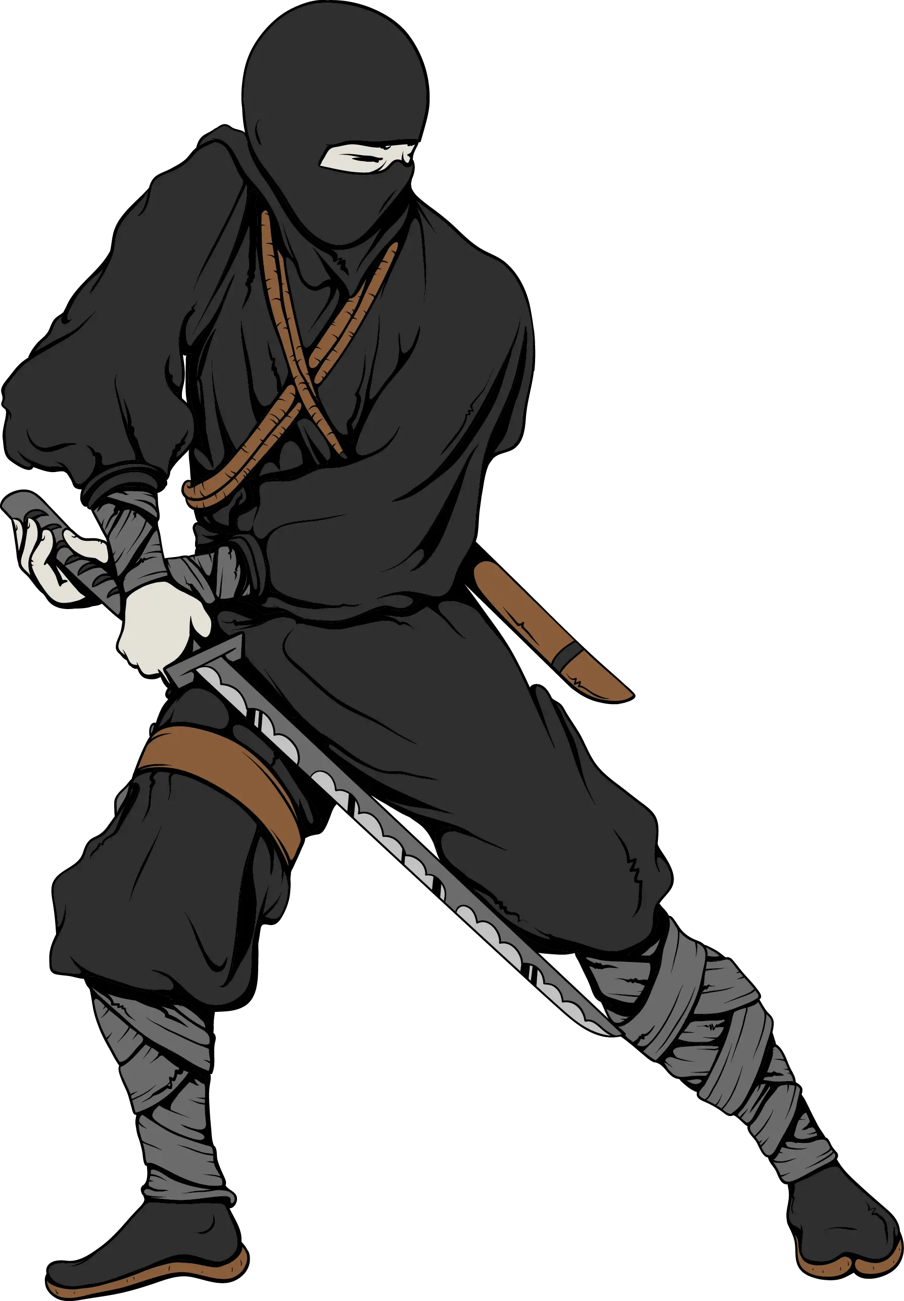 Stealthy Ninja Character with Sword