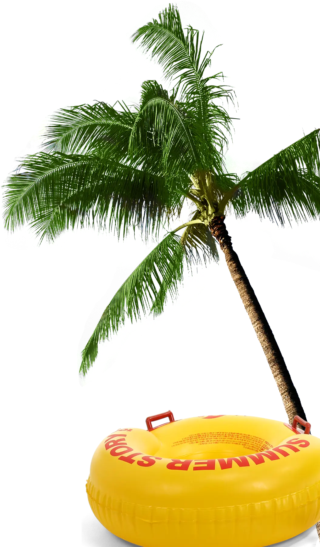 Palm Tree and Yellow Float for Summer Fun