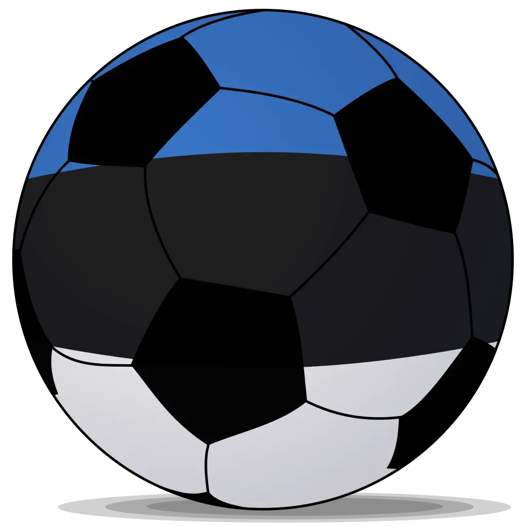 Blue and Black Soccer Ball Illustration