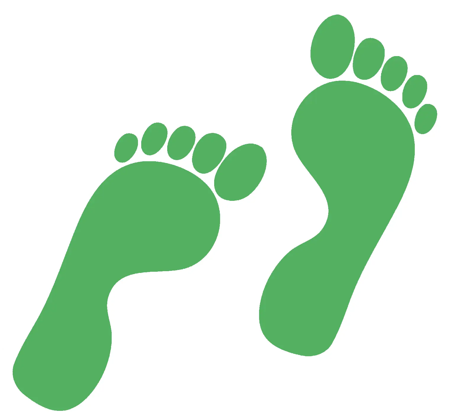 Green Footprints Symbol for Eco Concept