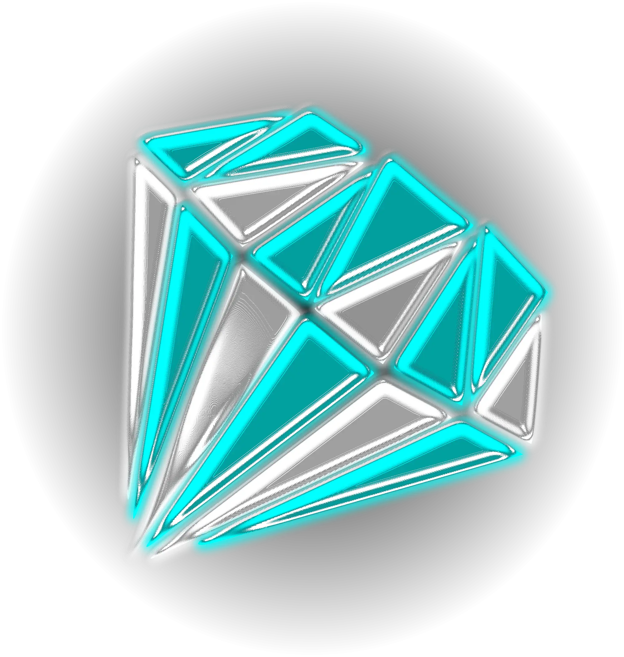 Turquoise Geometric Diamond Illustration