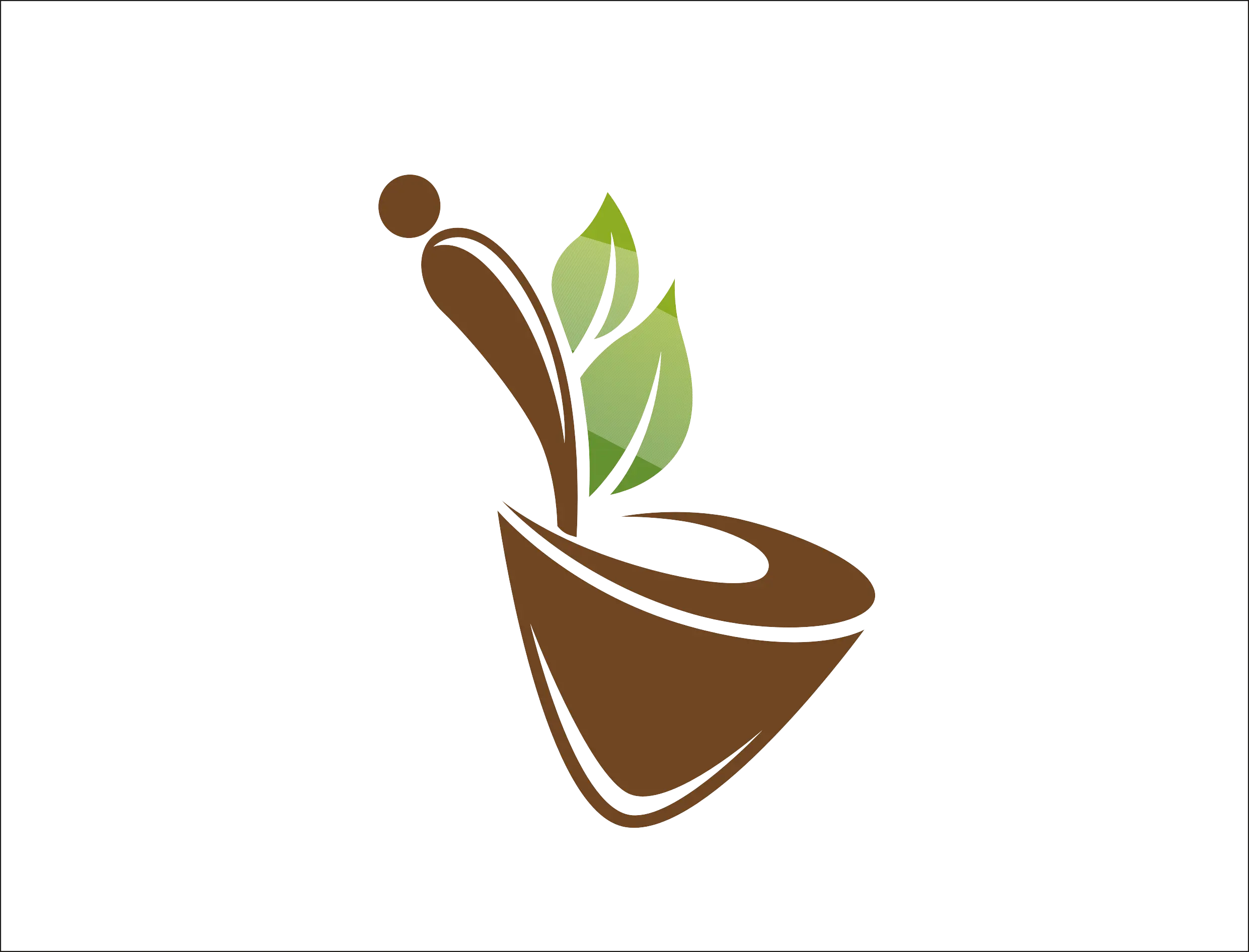 Mortar and Pestle with Leaves