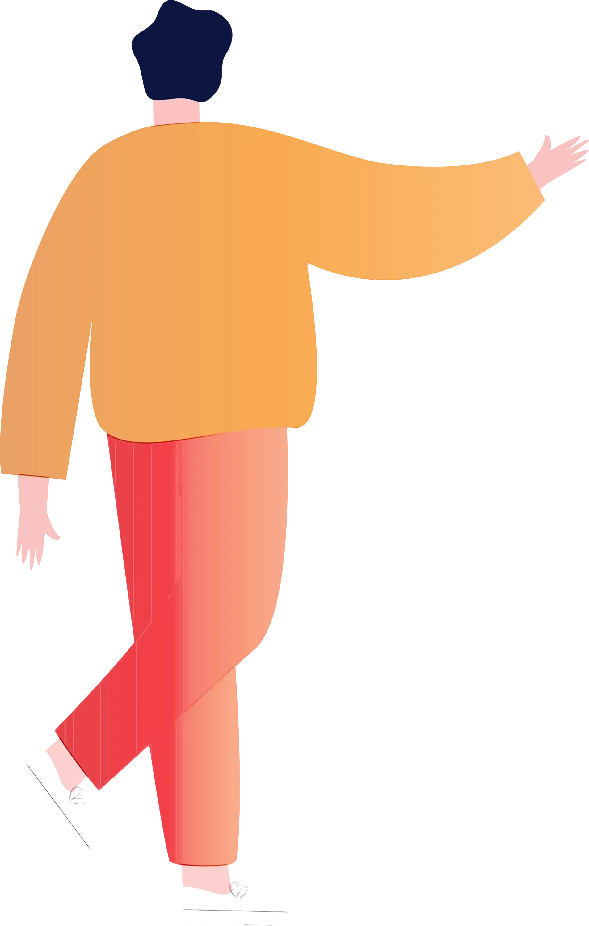 Person Walking in Casual Outfit