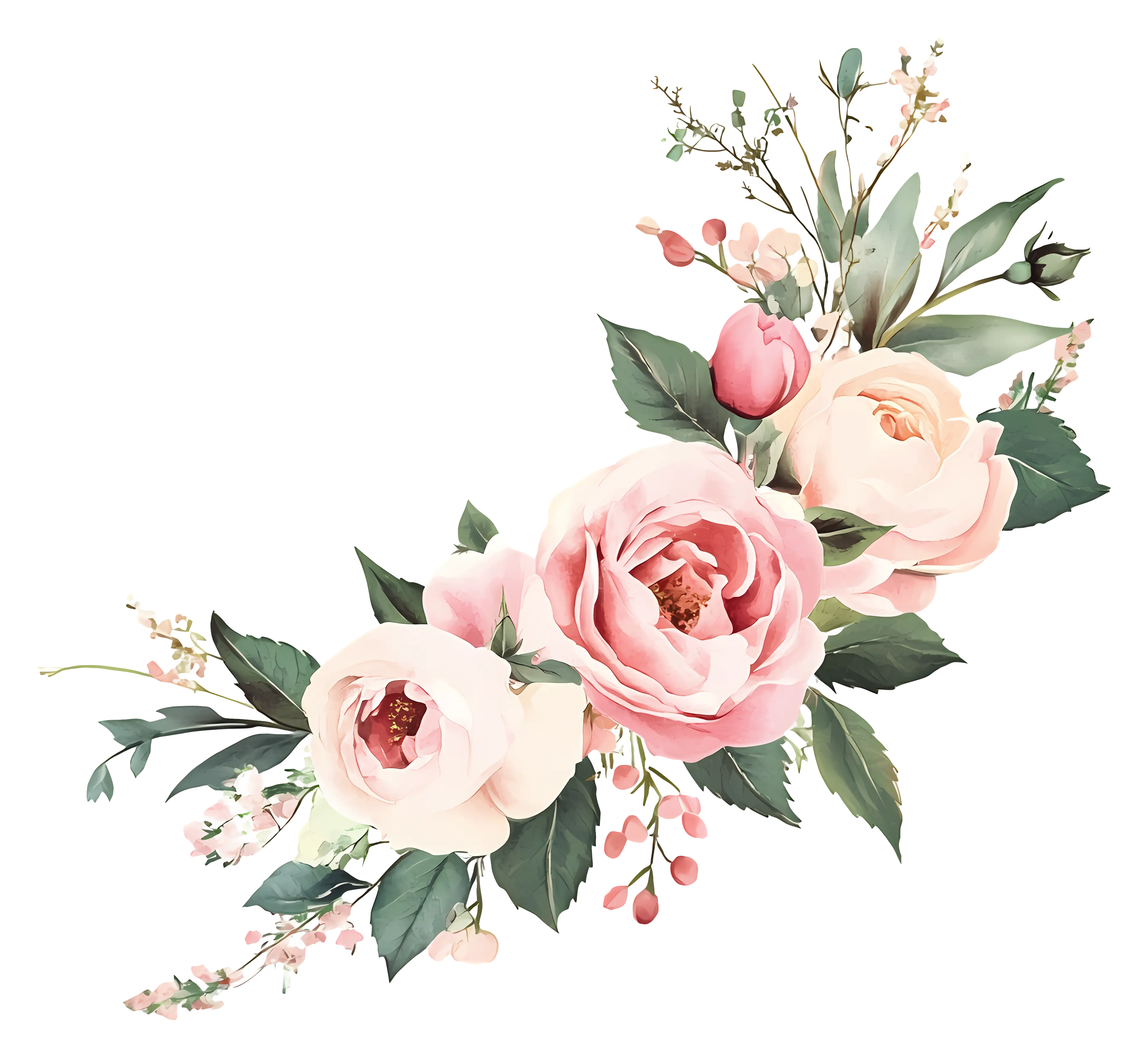 Romantic Floral Arrangement with Pink Roses