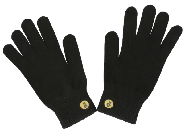 Black Knitted Winter Gloves