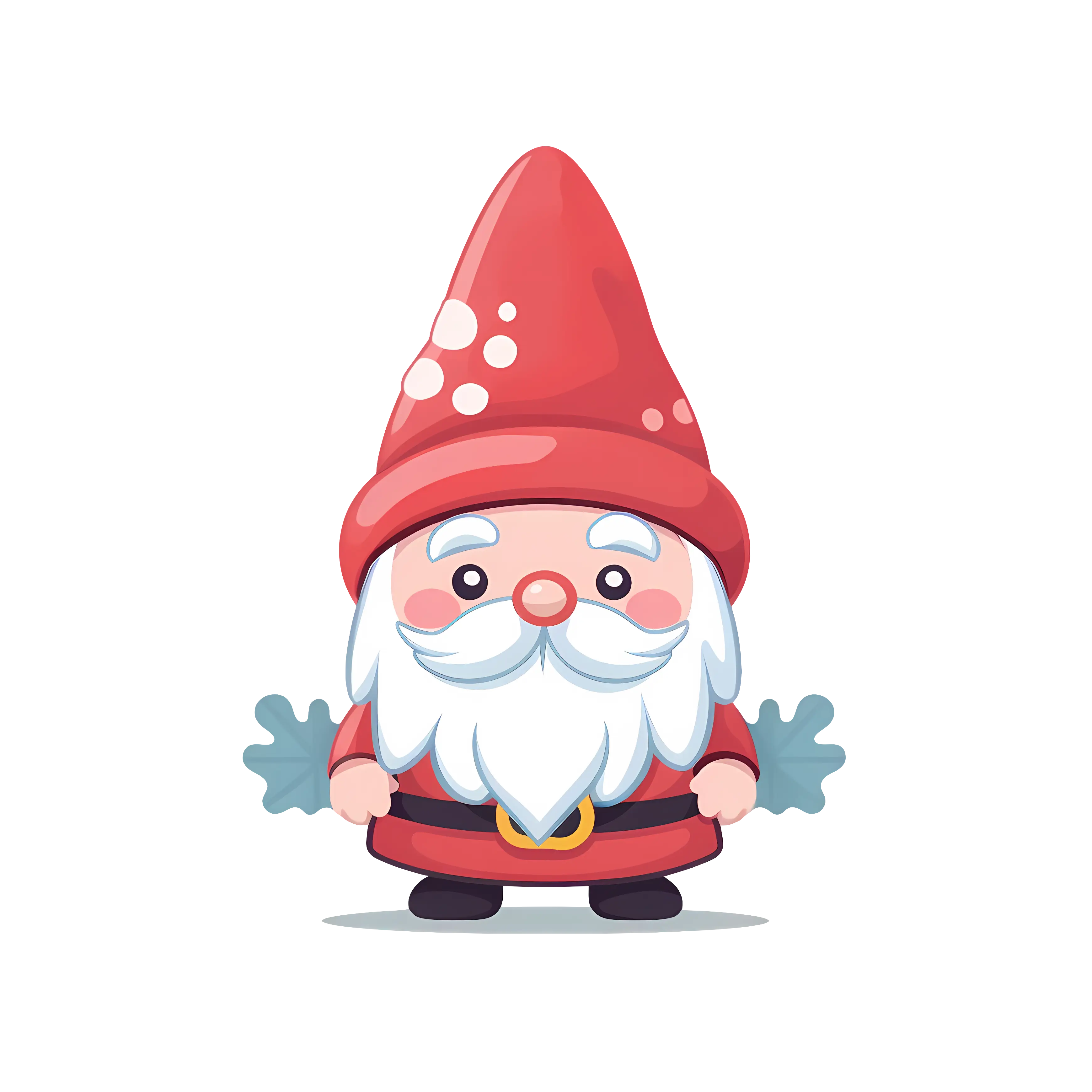 Cheerful Christmas Gnome with Red Hat