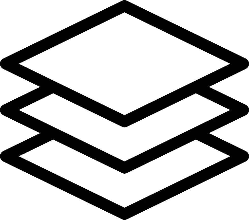 Stacked Layers Icon for Graphic Software