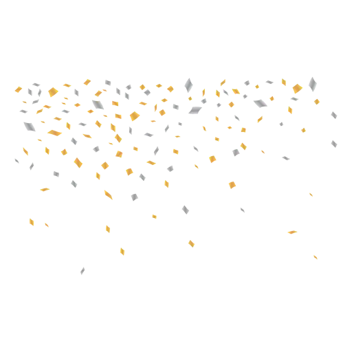 Gold and Silver Confetti Decoration