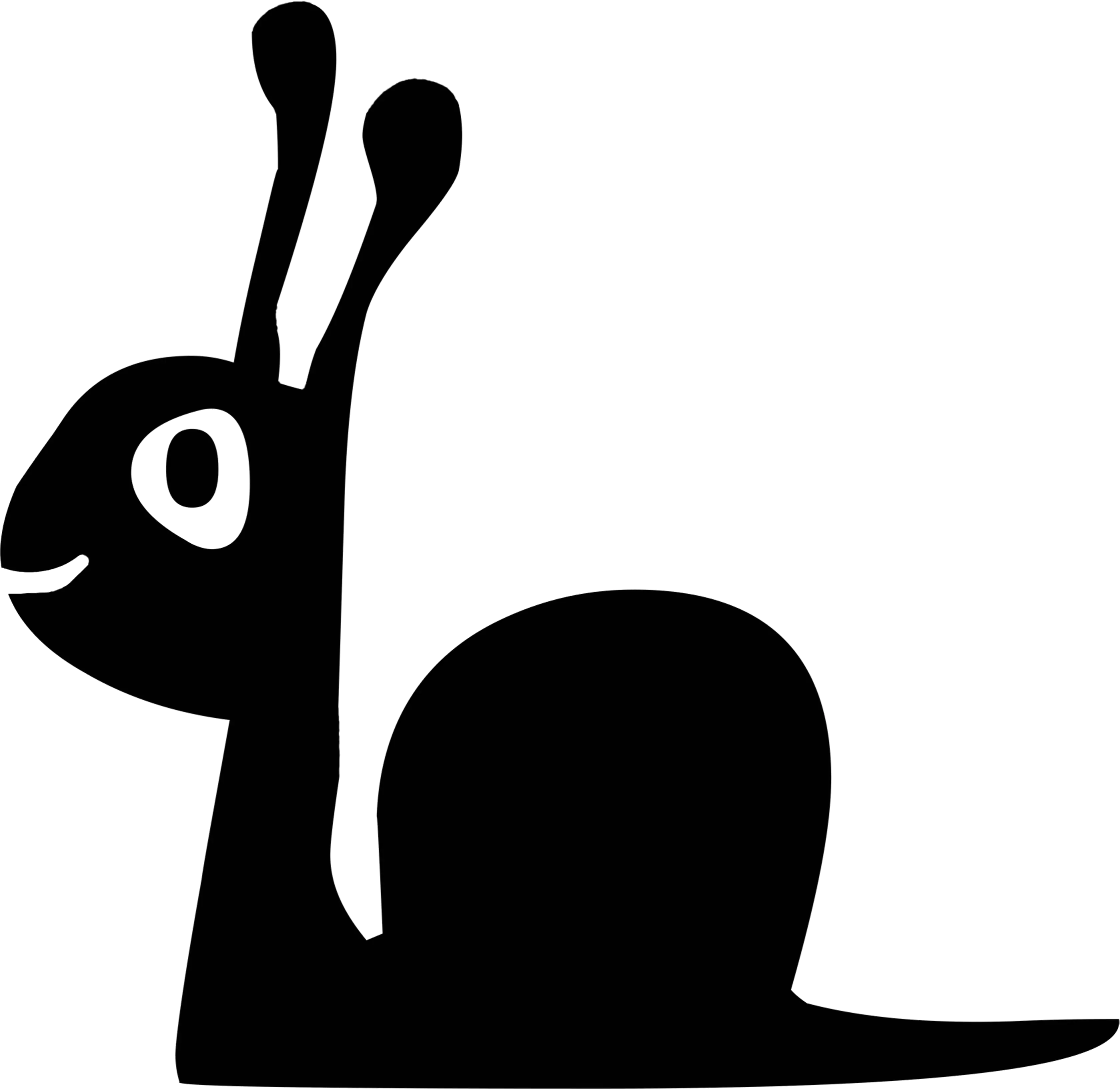 Black Silhouette Snail