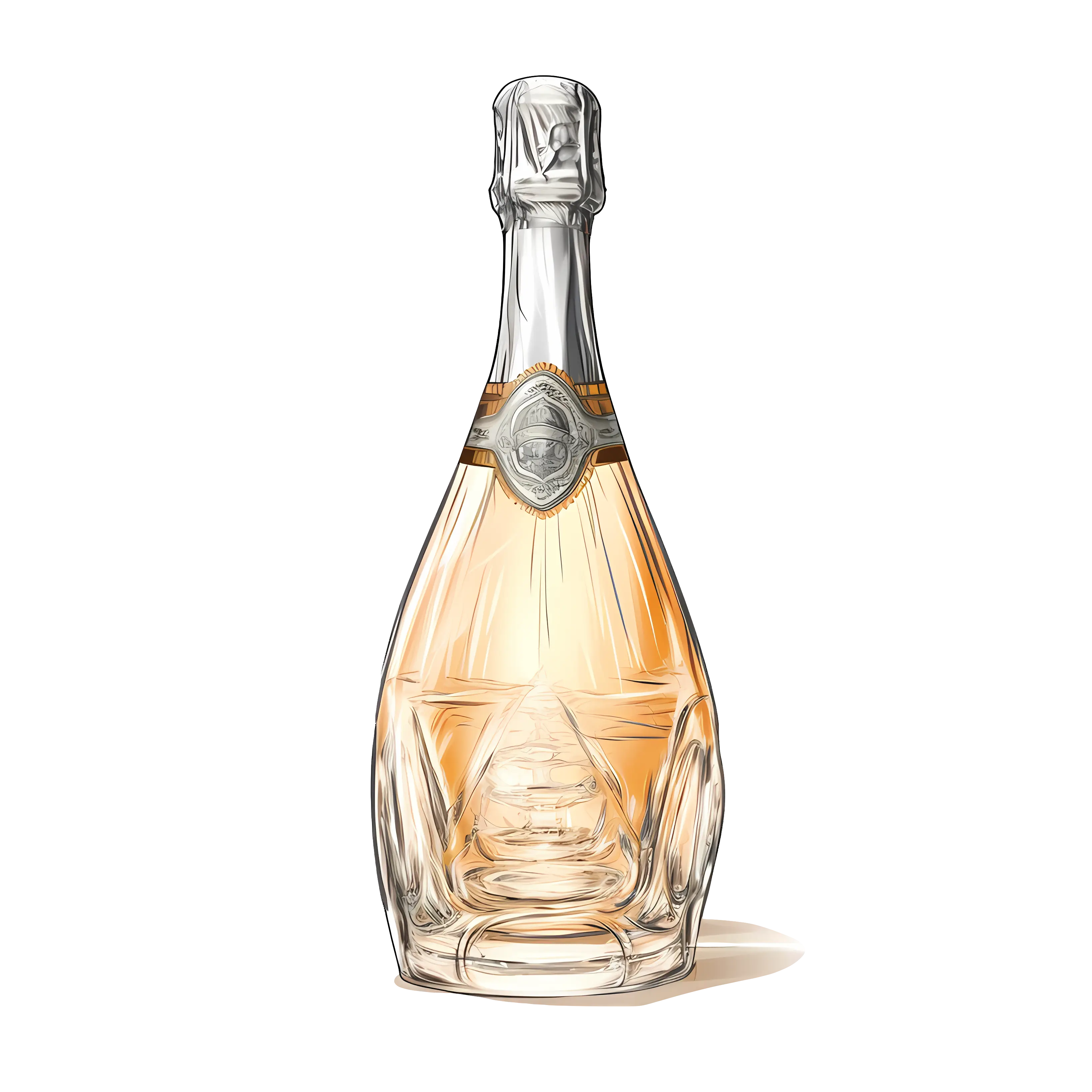 Elegant Glass Champagne Bottle for Celebrations