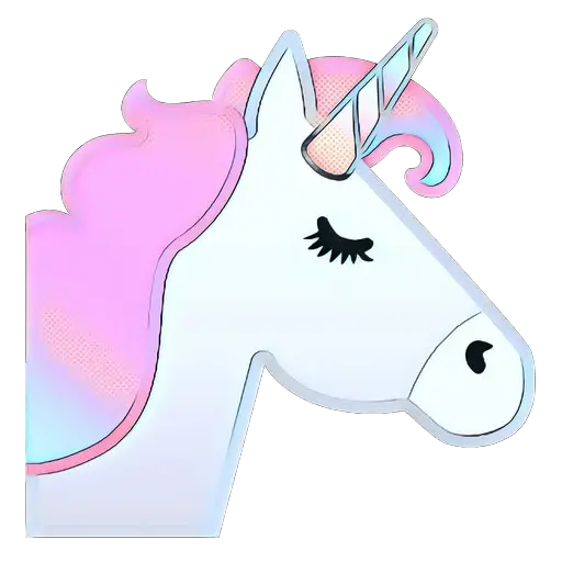Pastel Unicorn Cartoon Illustration in Whimsical Style
