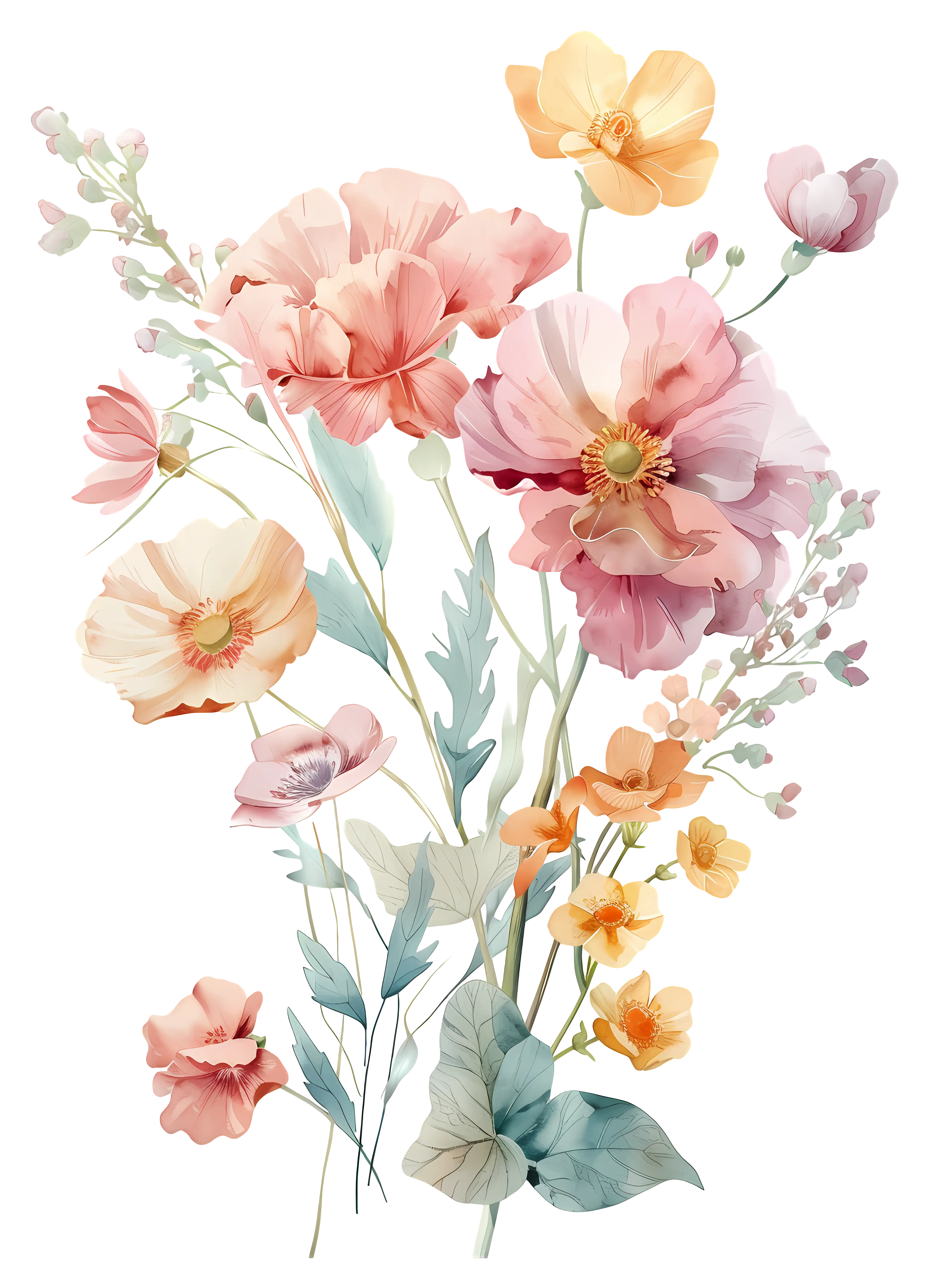 Pastel Floral Display