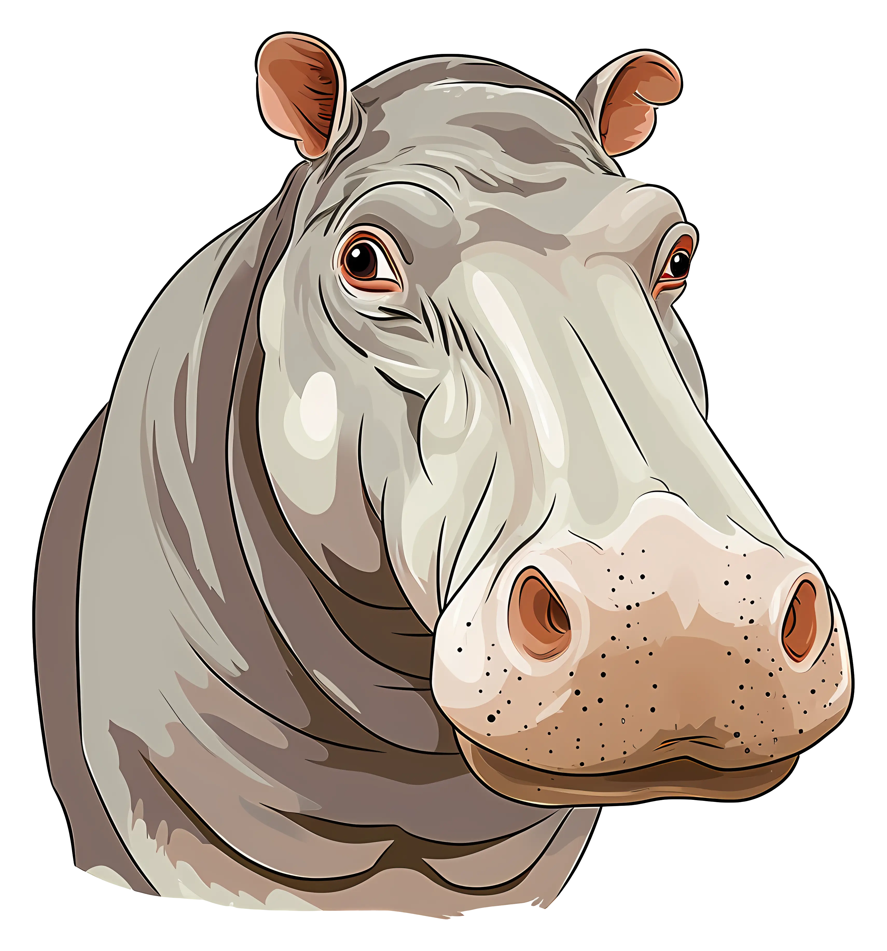 Close-up of a Hippo&#039;s Face