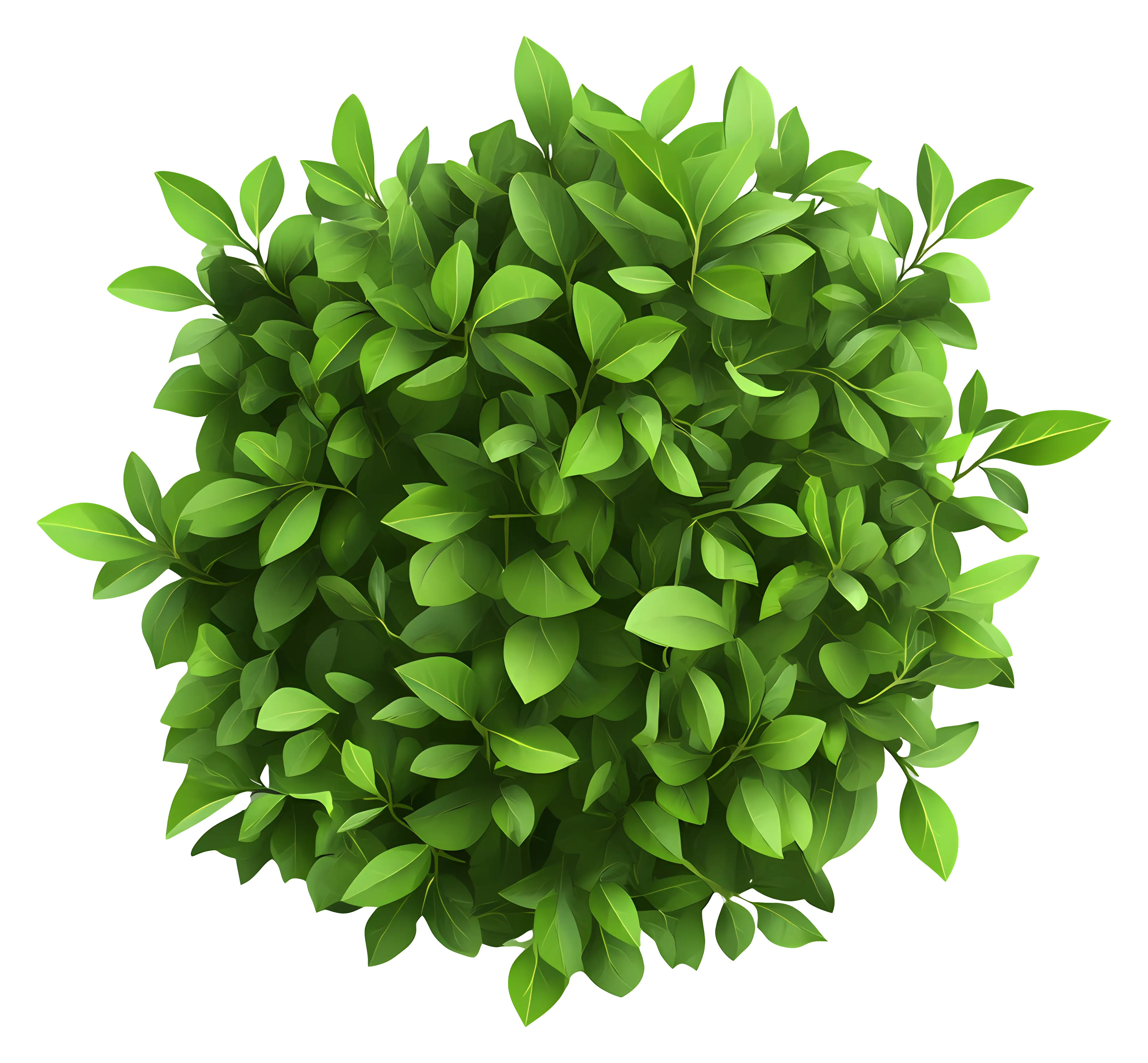 Green Bush with Leaves