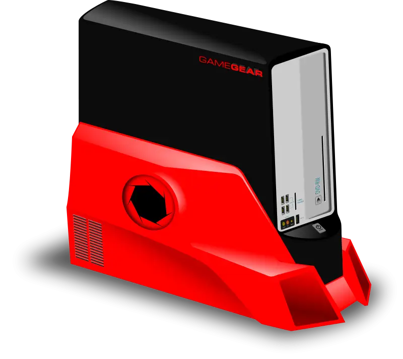Red and Black Game Console
