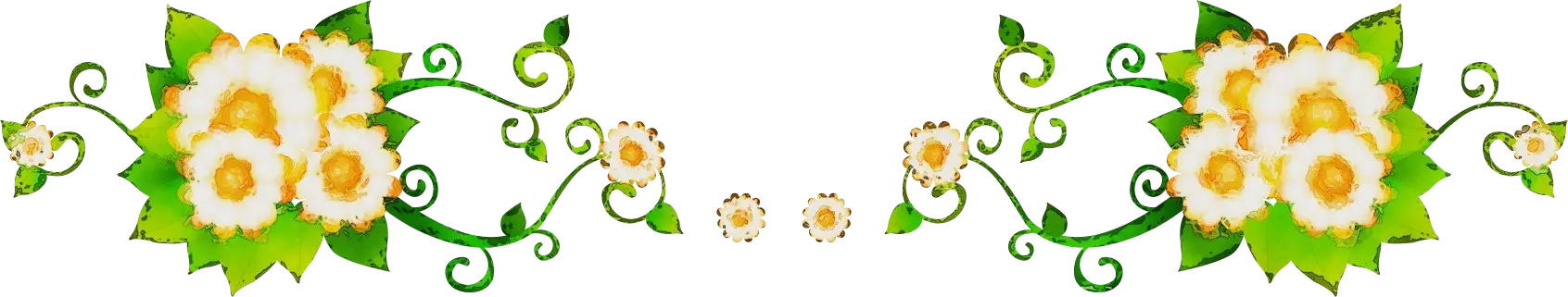 Yellow Floral Decorative Border