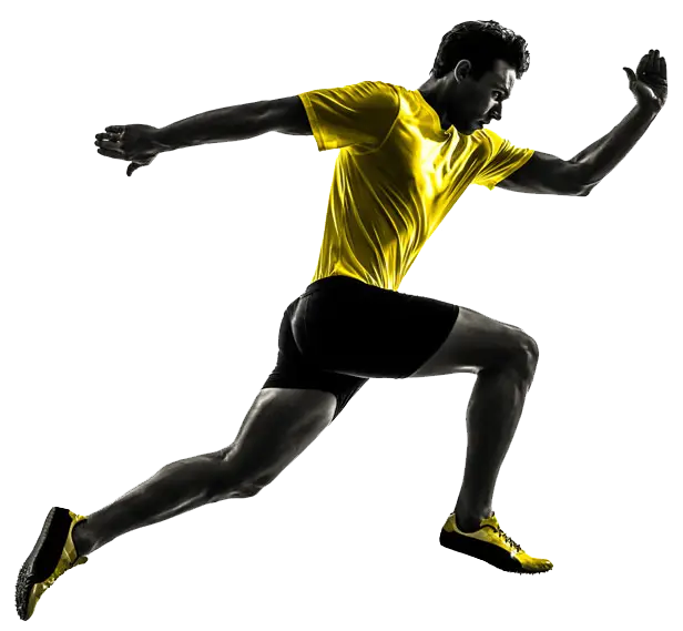 Athlete Running in Dynamic Pose
