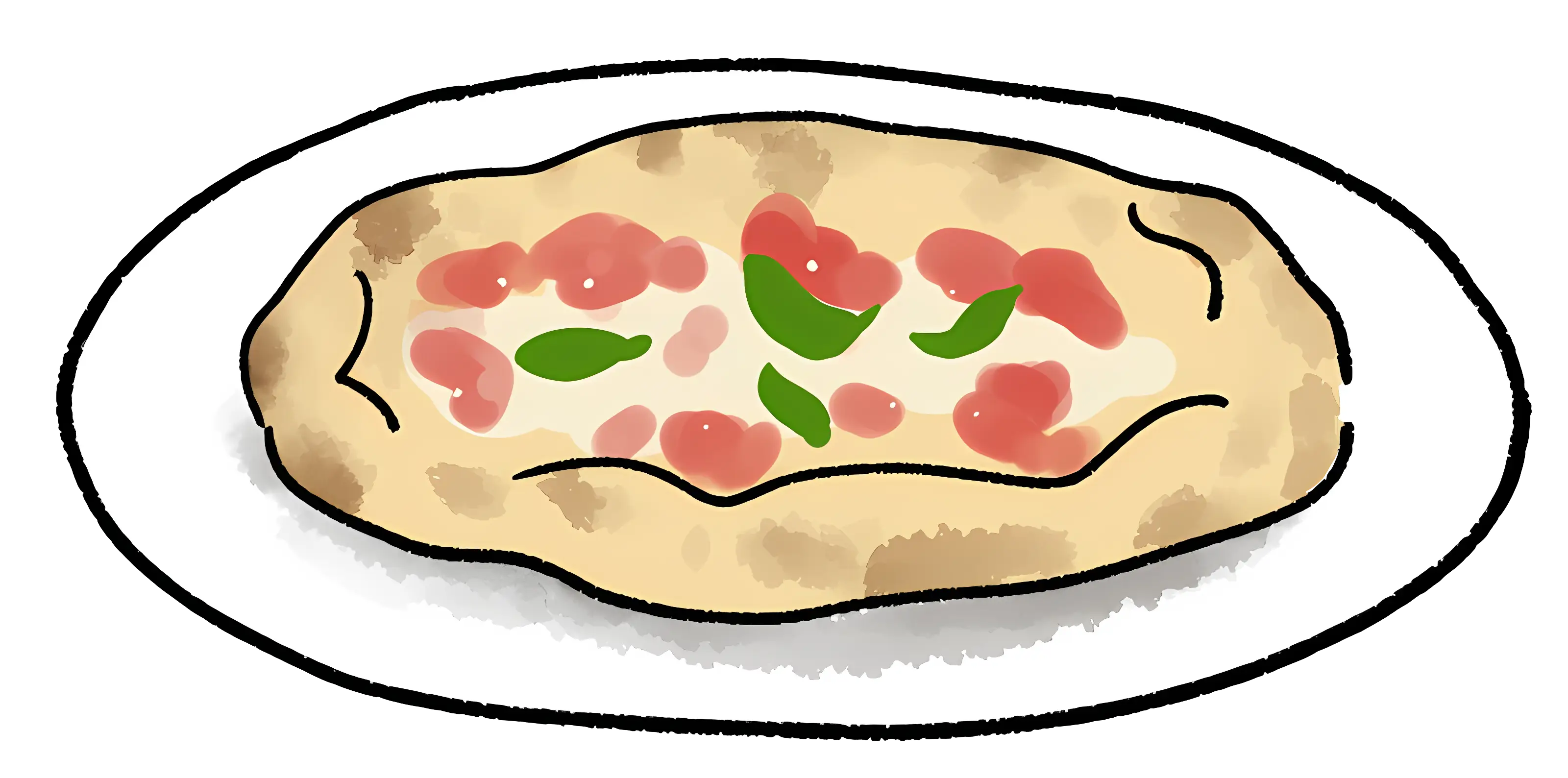 Pizza with Cheese and Basil