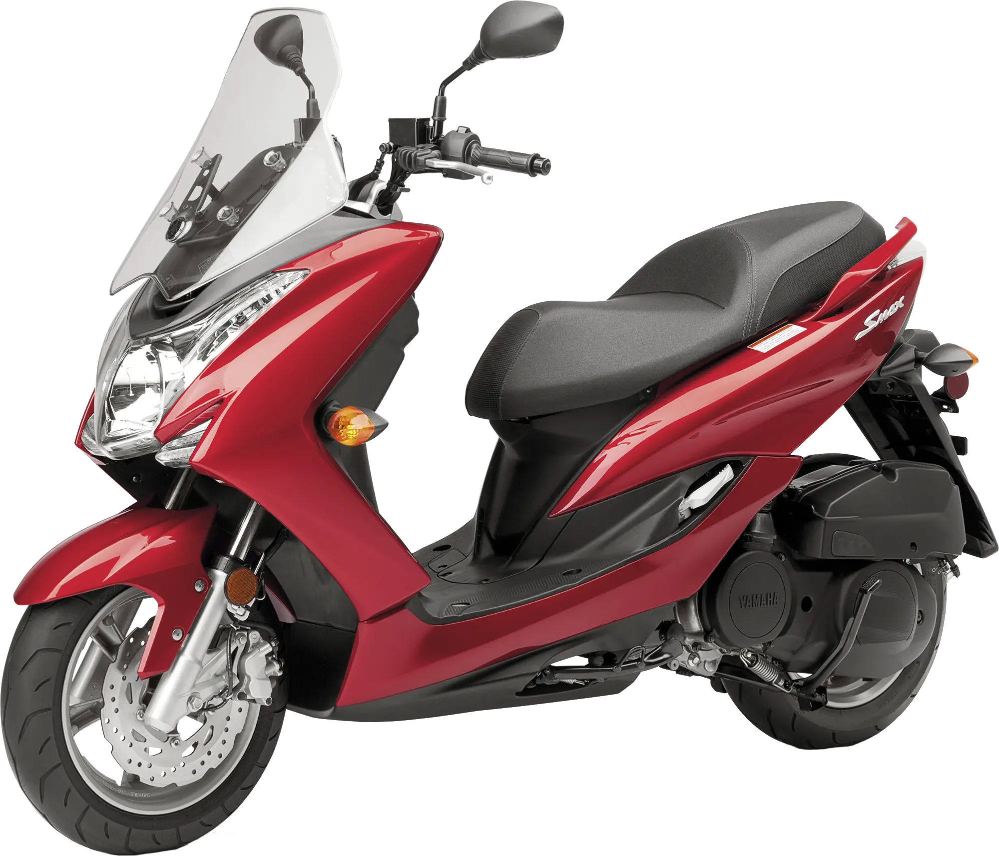 Red Motor Scooter with Sleek Design