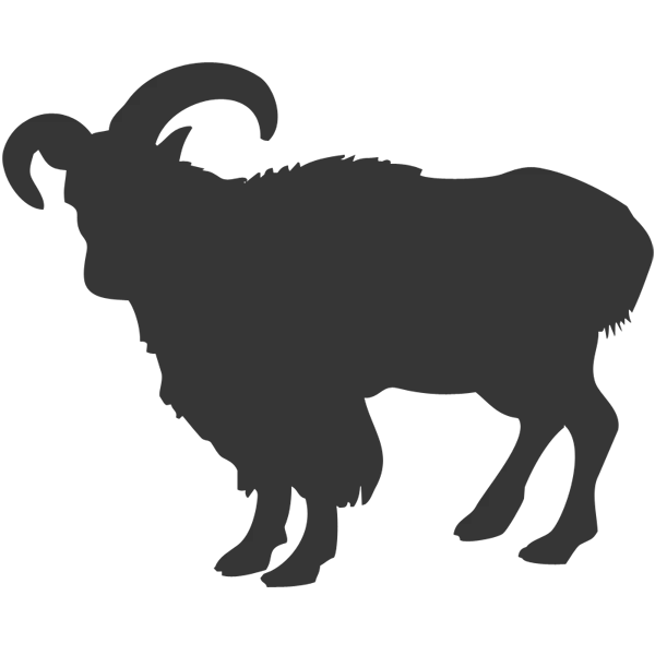 Silhouette of a Goat