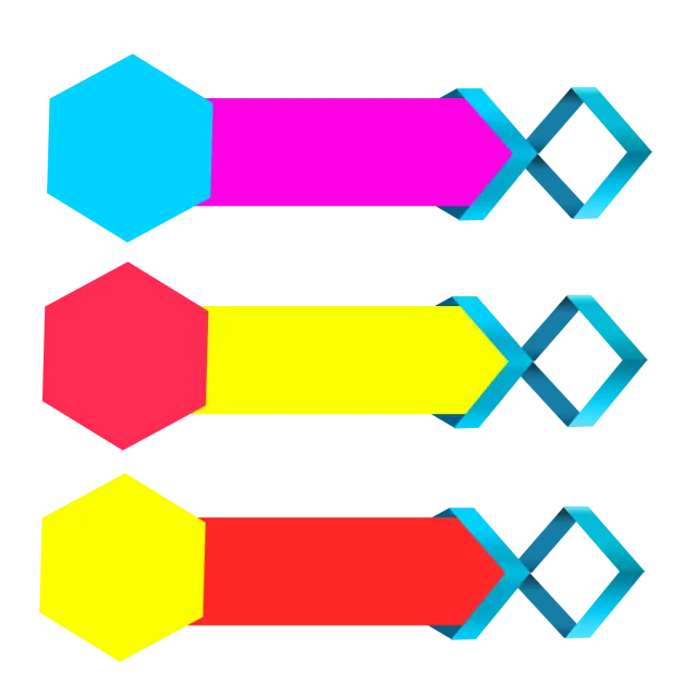 Colorful Hexagon Arrows